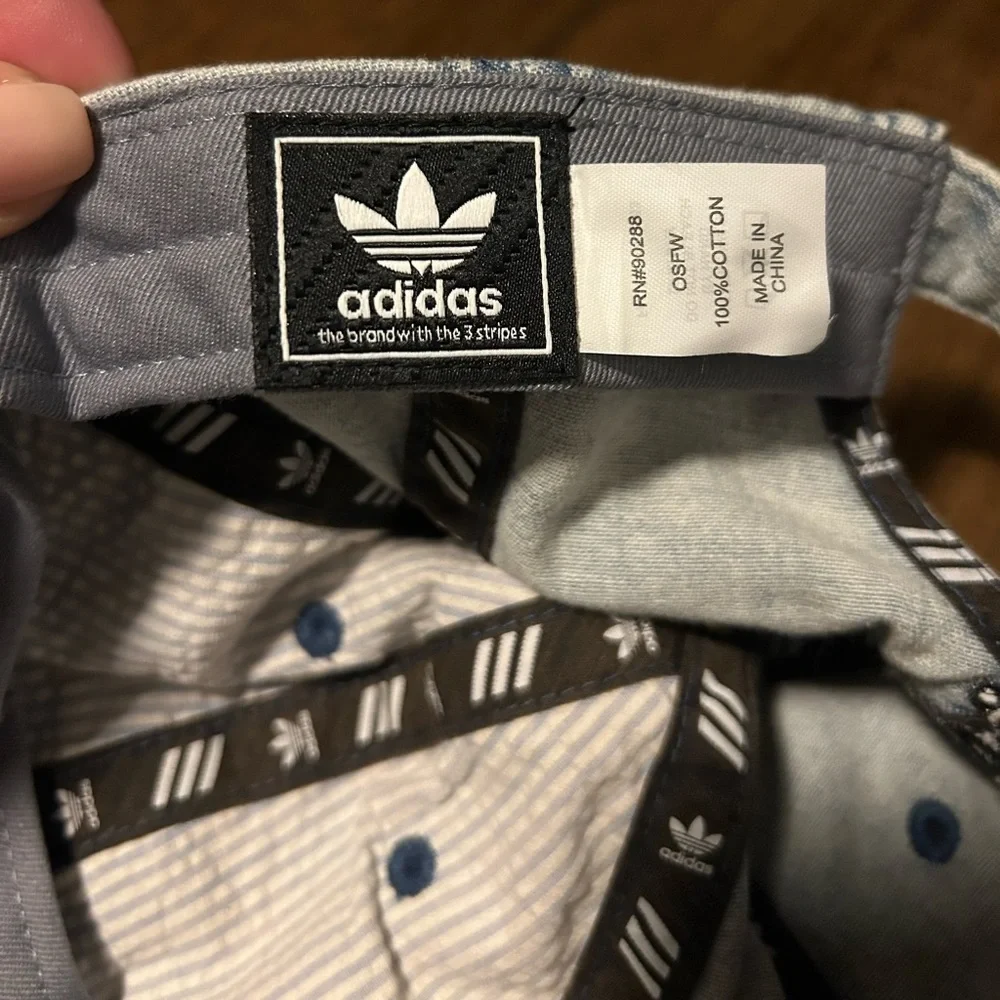 Adidas Washed Denim Cap with Black Logo - Picture 10 of 12
